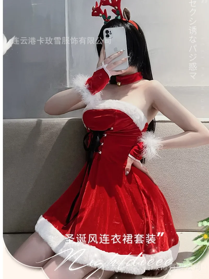 

New Fashion Lace Up Christmas Red Dress Elegant Sweet Slim Girls Fashion Women Bandage Dresses Backless 2023 New LHH2