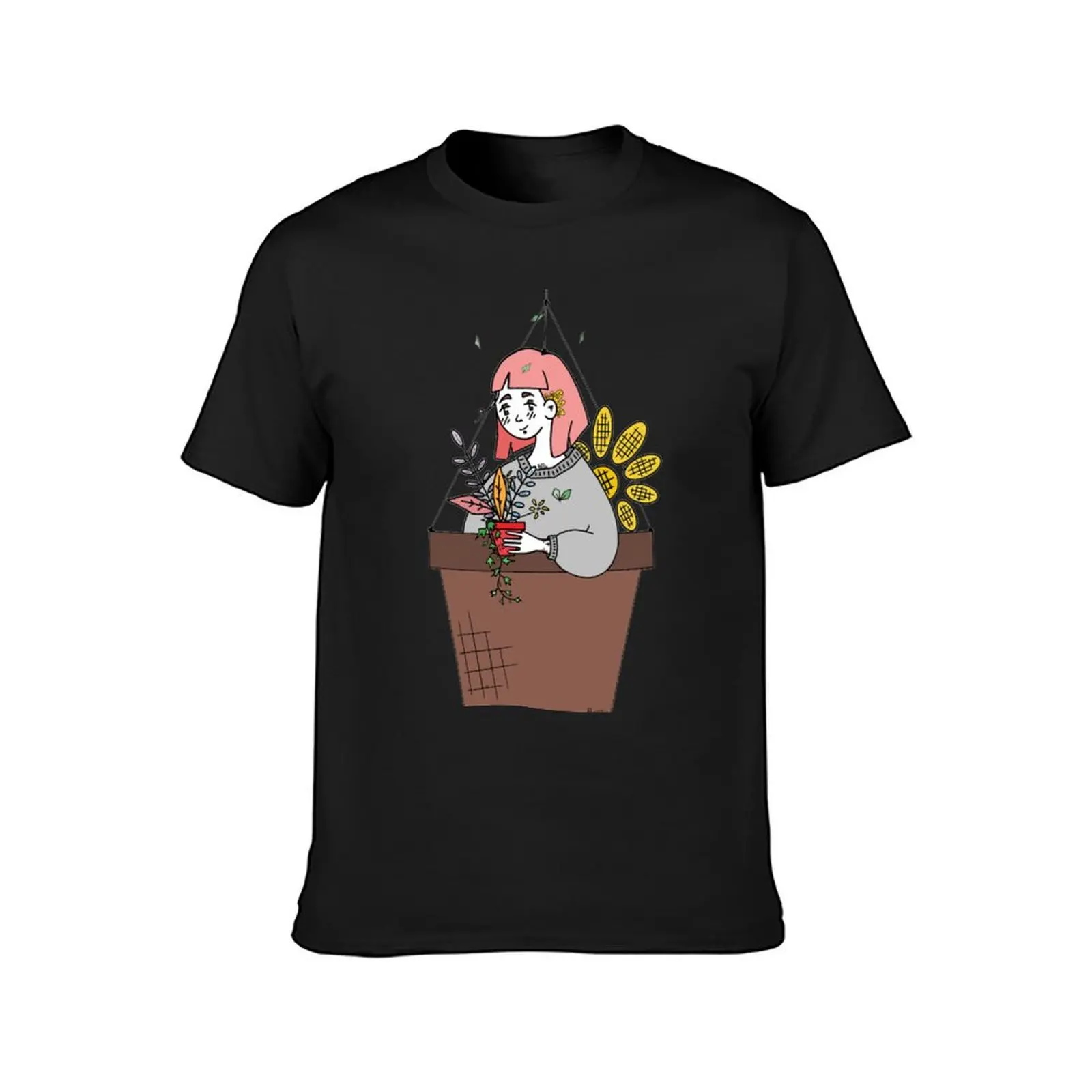 Flowery Gardener, Grounded? Uplifted. T-Shirt cute clothes summer clothes oversized mens graphic t-shirts pack