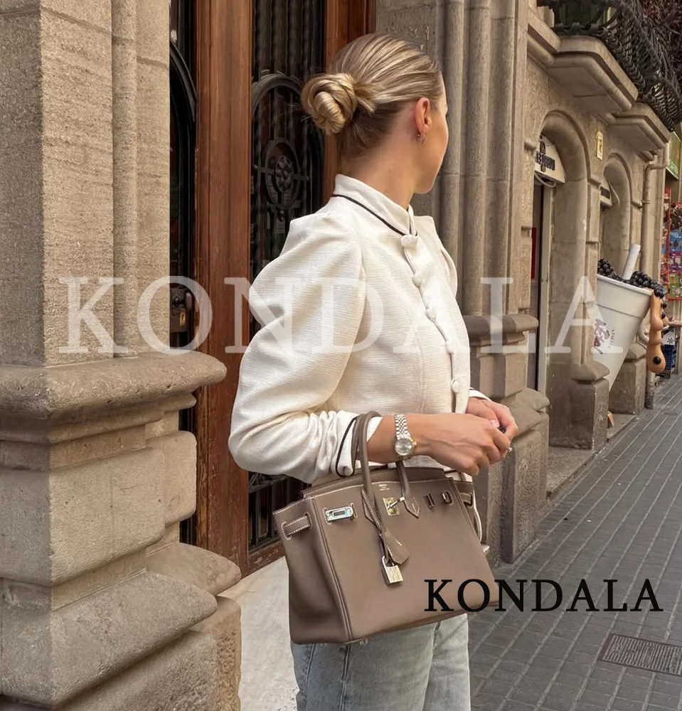 KONDALA Trendiger Street-Style Slim Blazer für Damen, Elegante Frühlingsjacke mit Knöpfen, Neue 2026 Mode Schicke Casual-Jacke – Detail 5