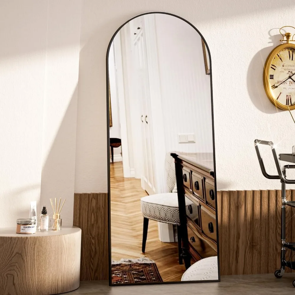 Bodenspiegel in voller Länge 26x71 mit Aluminiumrahmen, stehend oder lehnend, geeignet für den Heim- und Studiogebrauch