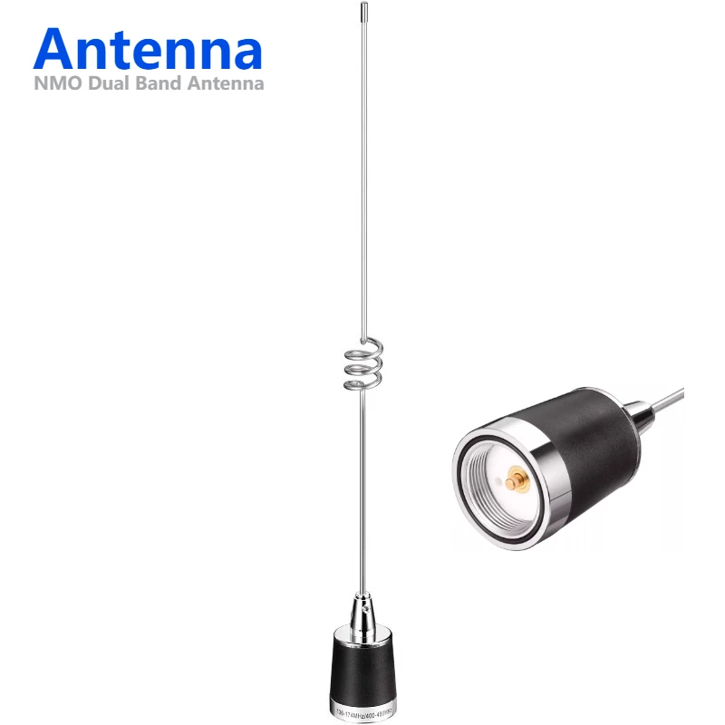 Mobile Radio NMO Antenna Dual Band VHF 136-174MHz UHF 400-470MHz Ham Radio Antenna for Car Truck Ham Mobile Radio Amateur