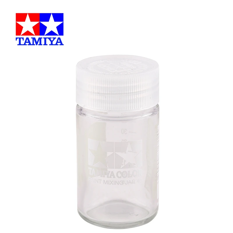 Tamiya-jarra de Mistura com Escala Vidro Garrafa Redonda Vazia Acabamentos Modelo Garrafa Sobressalente Acessórios Hobby Craft Cor 81042 46ml