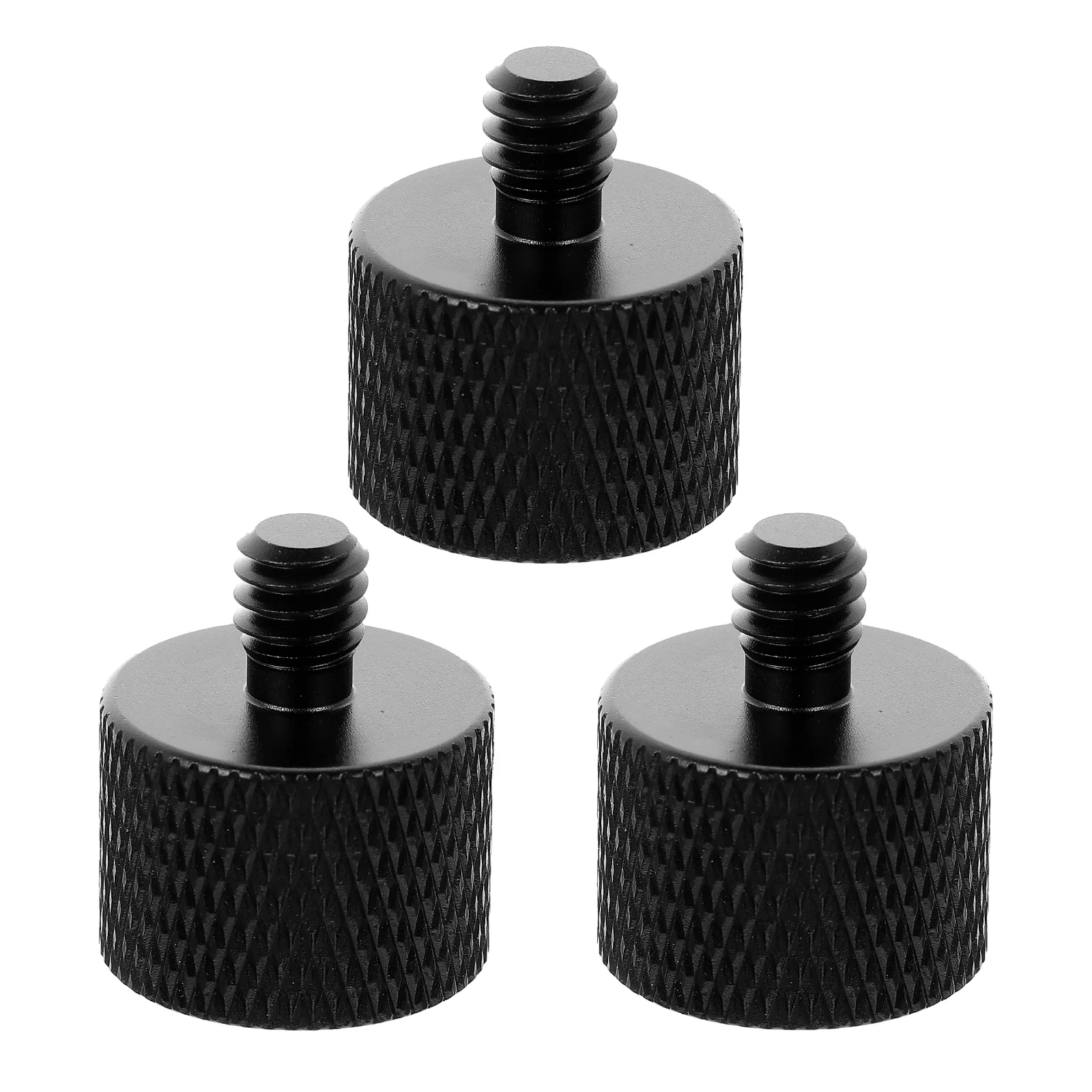 

3pcs Screw Adapter Durable Tripod Thread Mount Smooth Mic StandBracket Conversion Accessories Black Easy Store Camera Microphone