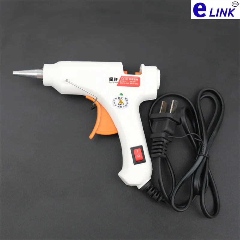 1 piece mini hot melt glue gun household wiring tools for invisible fiber optic cable and 10pcs glue rod