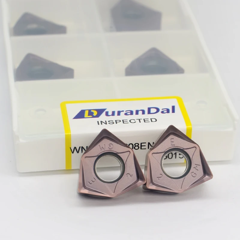 ألواح من الكربيد WNMU080608 ، قاطعة سداسية الوجهين ، زاوية يمنى 90 درجة ، قاطعة طحن تغذية سريعة ، 10 ، WNMU080608