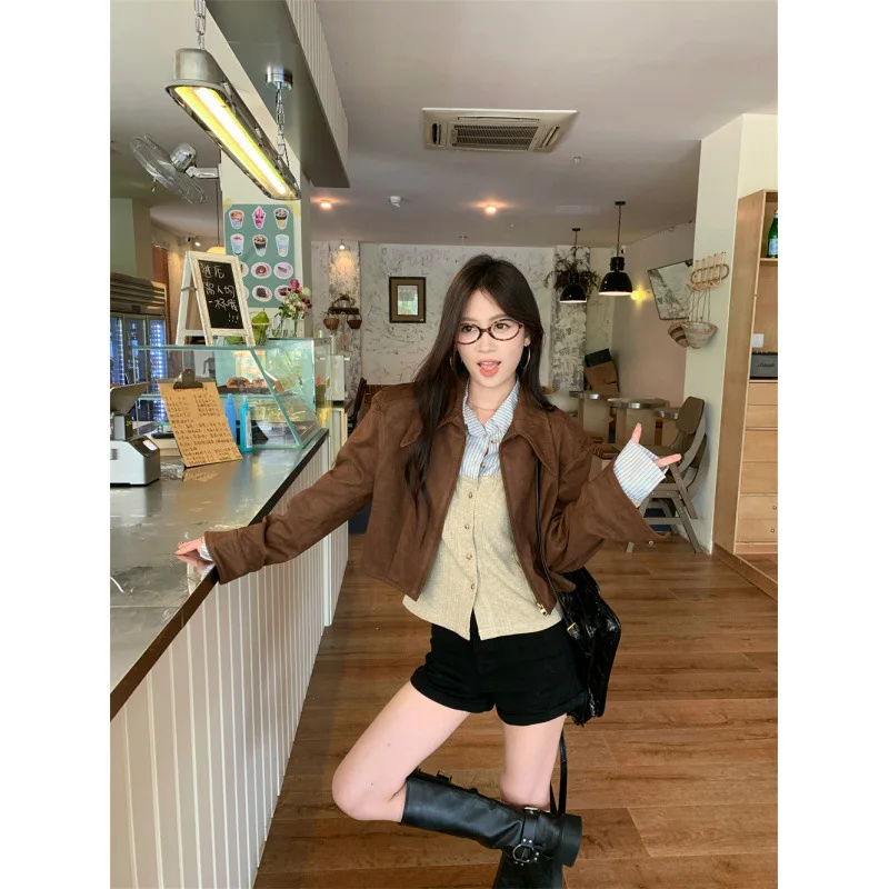 

Куртка 2025, индивидуальная уличная повседневная уникальная крутая куртка, короткая верхняя одежда для женщин