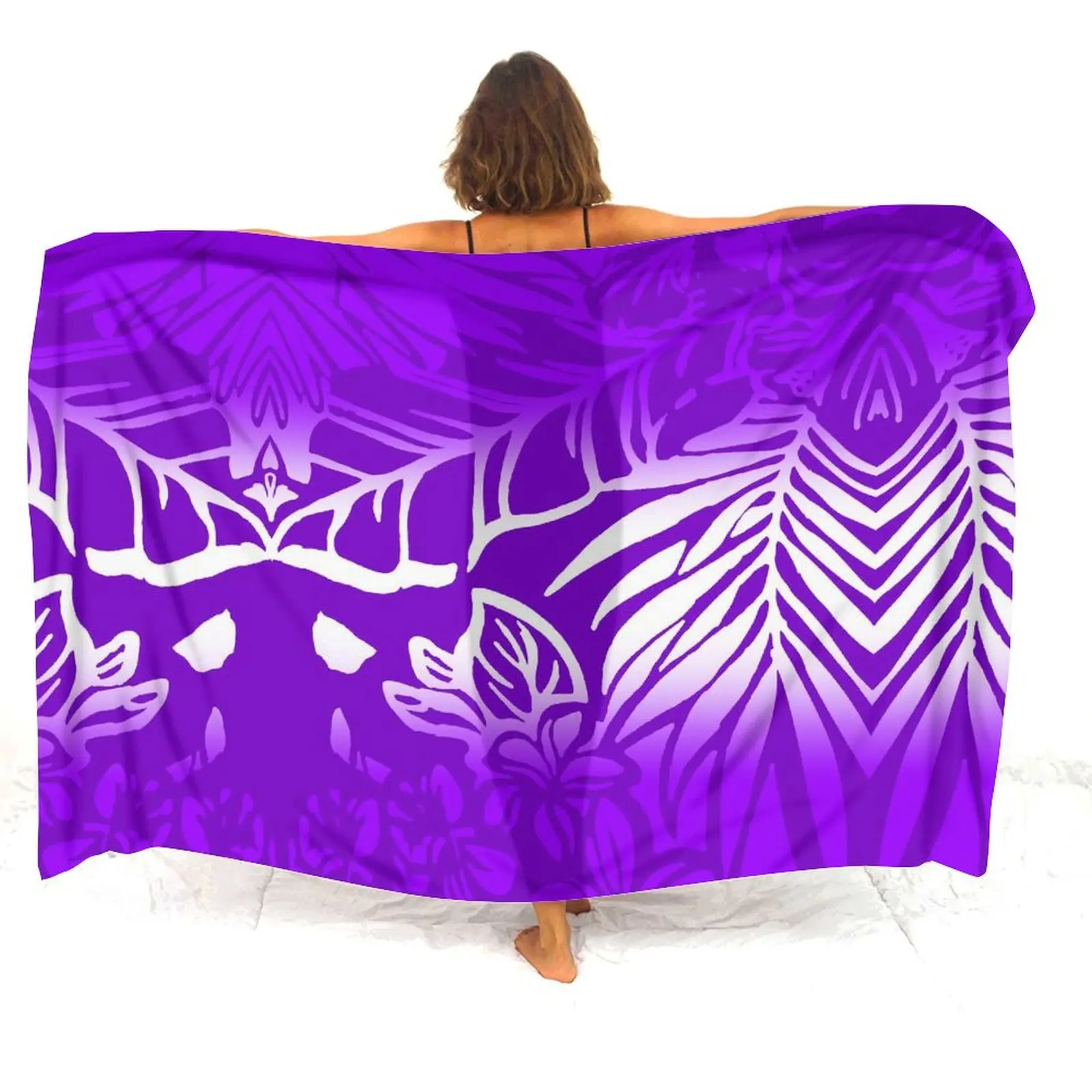 Polynesian Tribal Ethnic Style Sarong Custom Printed Pattern Women'S One-Piece Sarong High Quality Sun Protection Veil