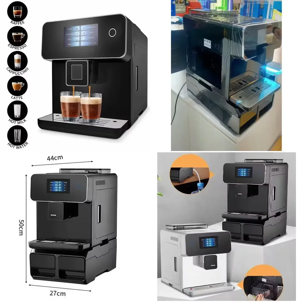 【2026】 Professional Fully Automatic Electric Cappuccino Coffee Machine with Grinder and Touch Screen for Hotels and