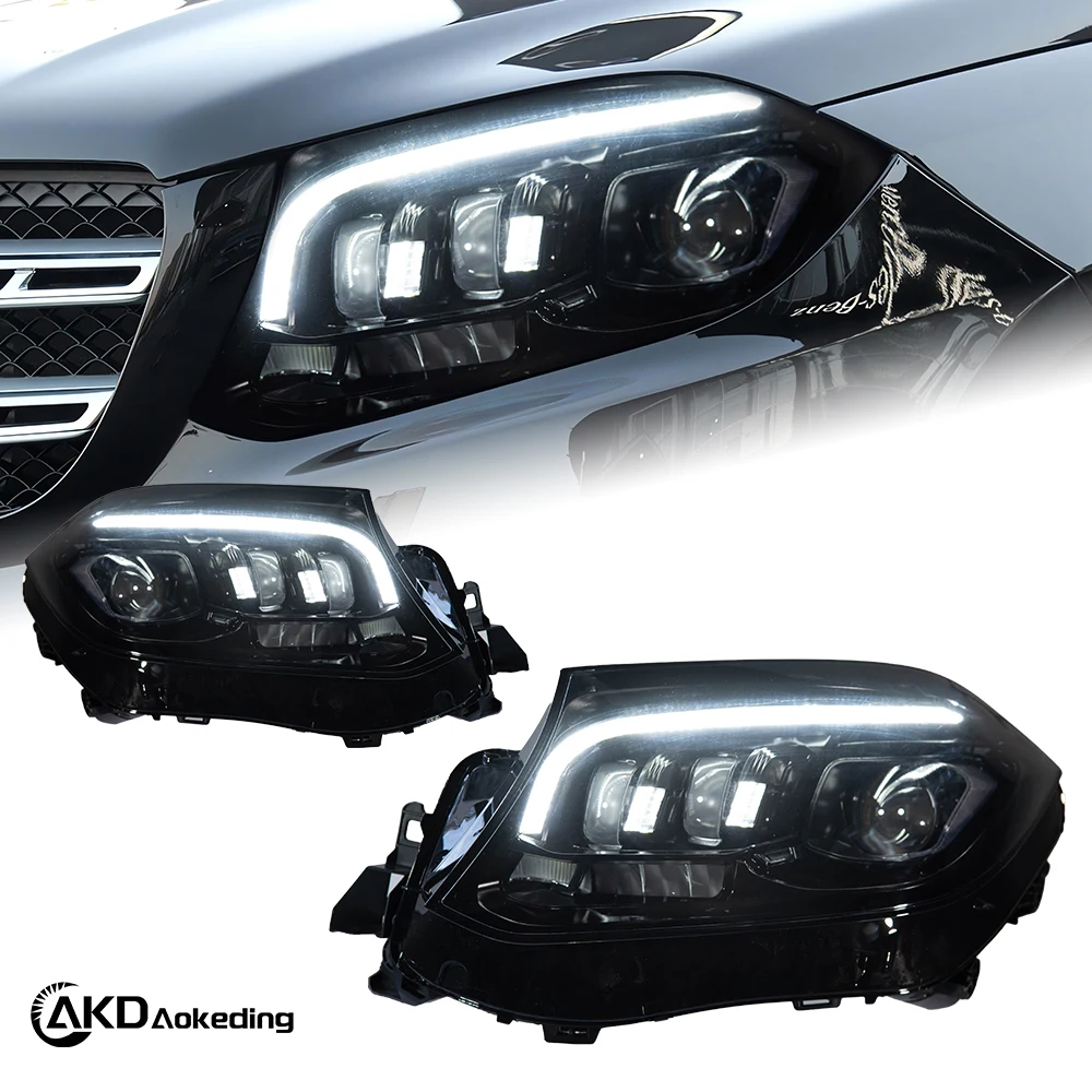 Car Styling Head Lamp For Benz GLS400 LED Headlight Projector Lens 2012-2018 X166 GLS450 GLS500 GLS Drl Automotive Accessories