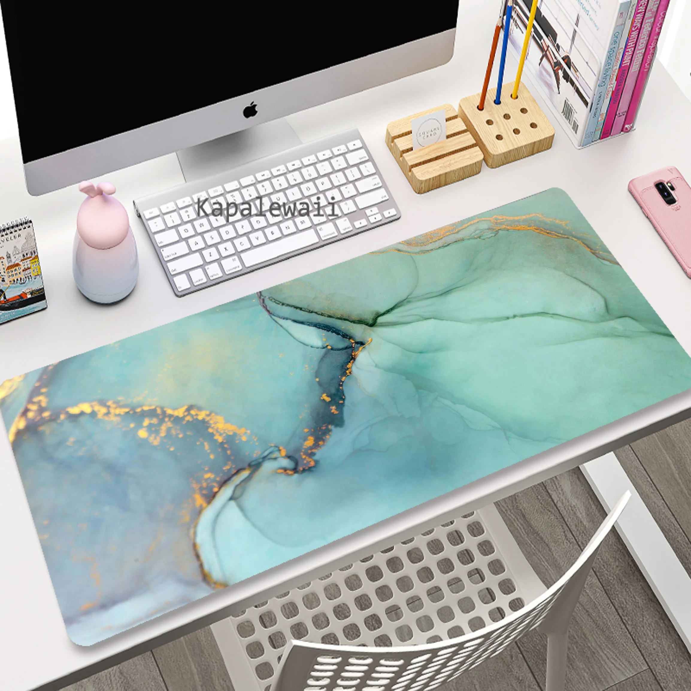 

Marble Simple And Elegant Extended Mousepad Gaming Speed Keyboard Pads Desk Mat Office Mouse Pad Tapis de Souris 900x400mm