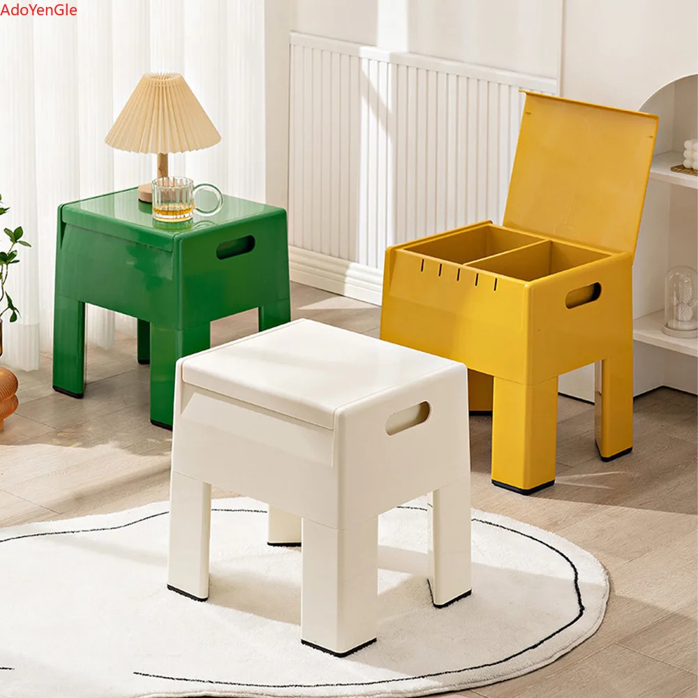 Modern Simple Storage Folding Stool Household Entryway Storage Chair Storage Multifunctional Shoe Changing Stools