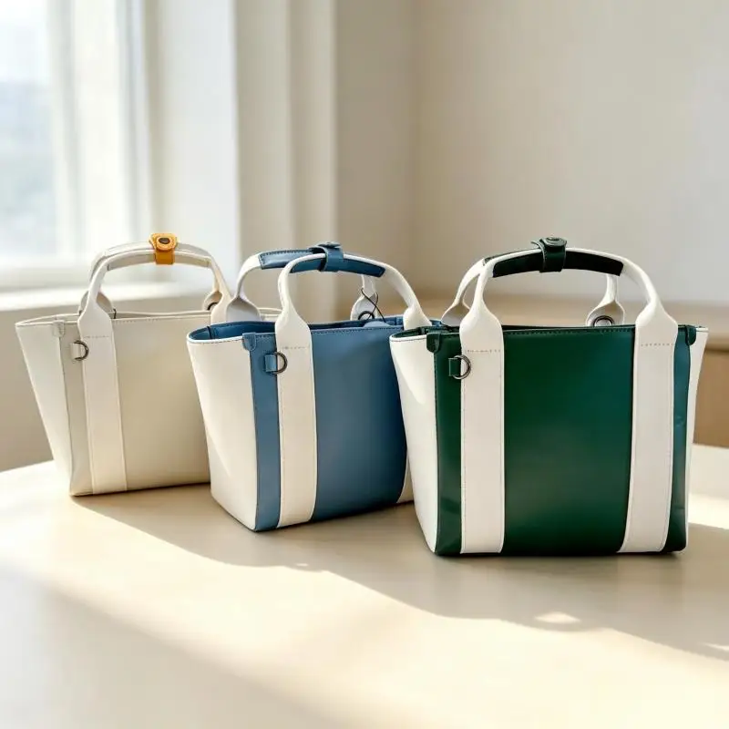 Golf Handbag Women's Crossbody Bag Portable Lightweight Large Capacity 26 New Color Block Golf Tote Bag