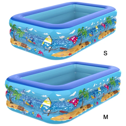 Imagen 2 del producto Piscina inflable para interiores y exteriores, piscina de PVC, piscina gruesa de dibujos animados para niños pequeños