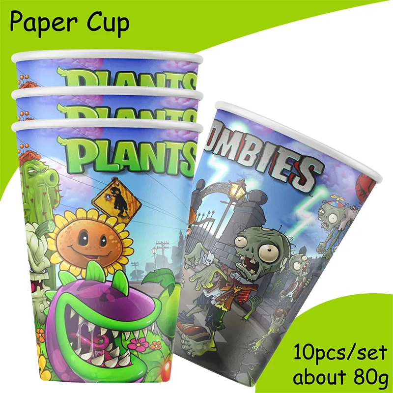 Game Miner Zombies Foil Latex Balloons Set Theme PVZ Cake Topper Party Supplies Happy Birthday Banner Decorations For Kids Toys