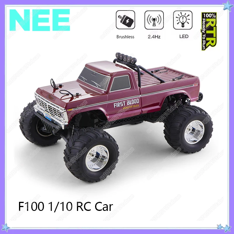 Fms 1/10 Fmt F100 고속 Rc 원격 제어 시뮬레이션 모델 자동차 후면 드라이브 고속 오프로드 드리프트 장난감