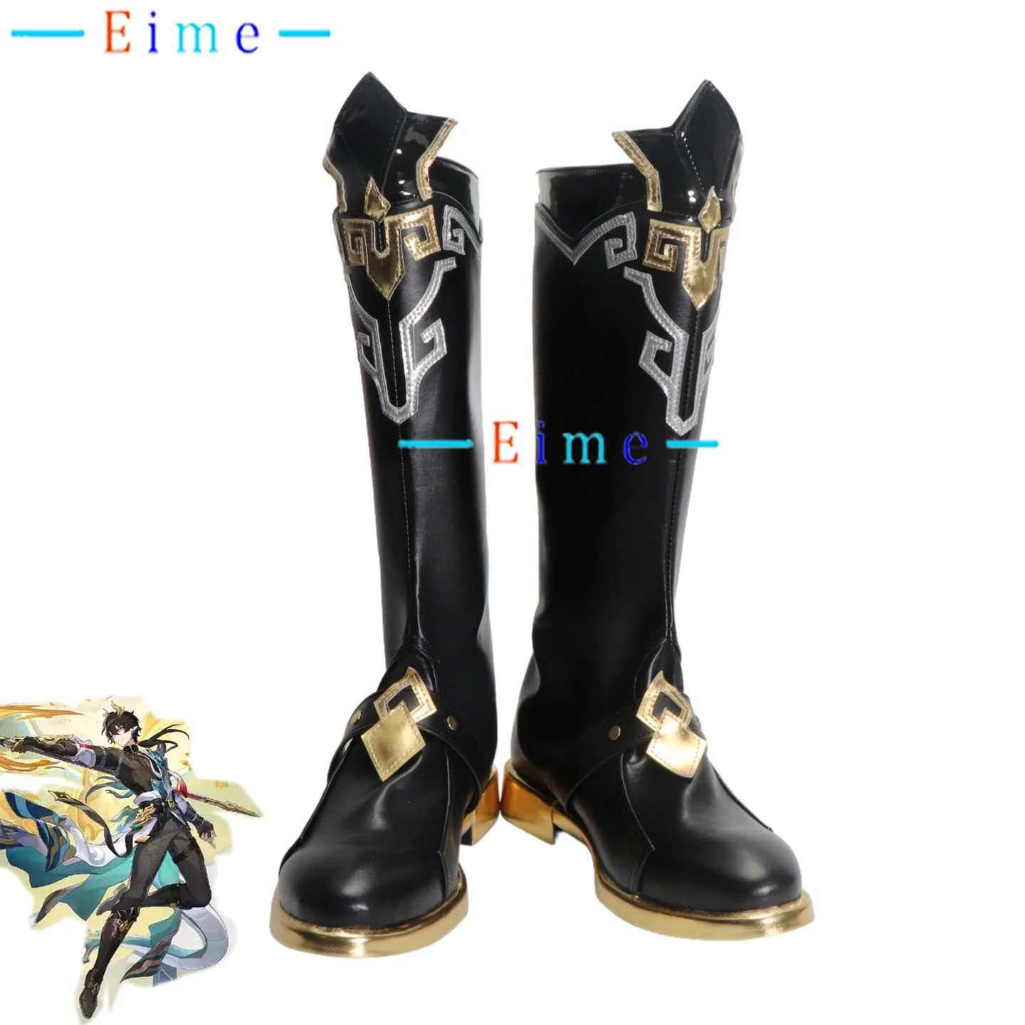 

Honkai Star Rail DanHeng Cosplay Shoes PU Leather Shoes Halloween Carnival Boots Cosplay Props Custom Made