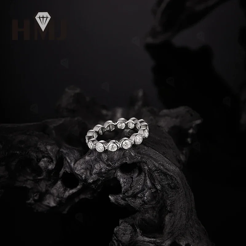 925 فضة خواتم مويسانيتي مختبر الماس D اللون VVS1 وضوح غير يتلاشى اقتراح المشاركة مجوهرات أعلى جودة السحر