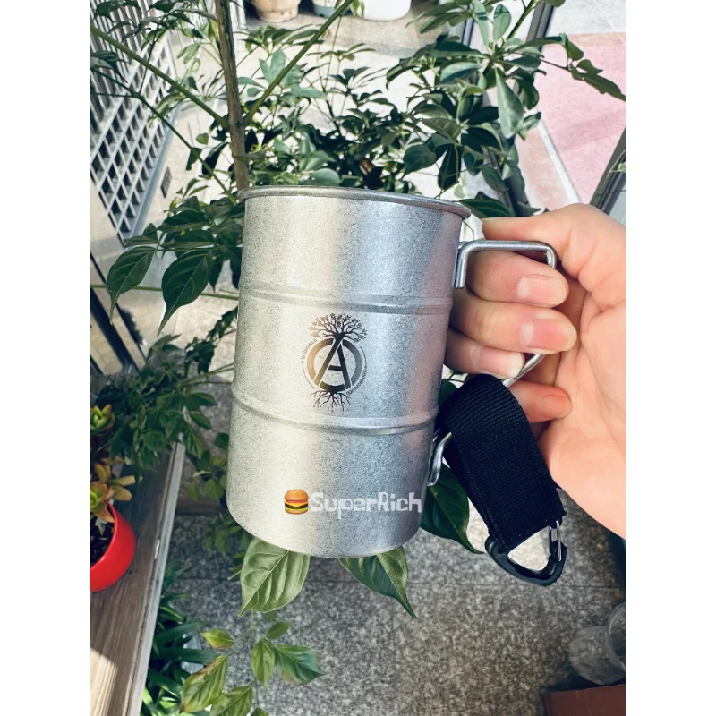 NBHD retro vintage hand outdoor camping picnic cup coffee mug portable mountaineering metal rebel