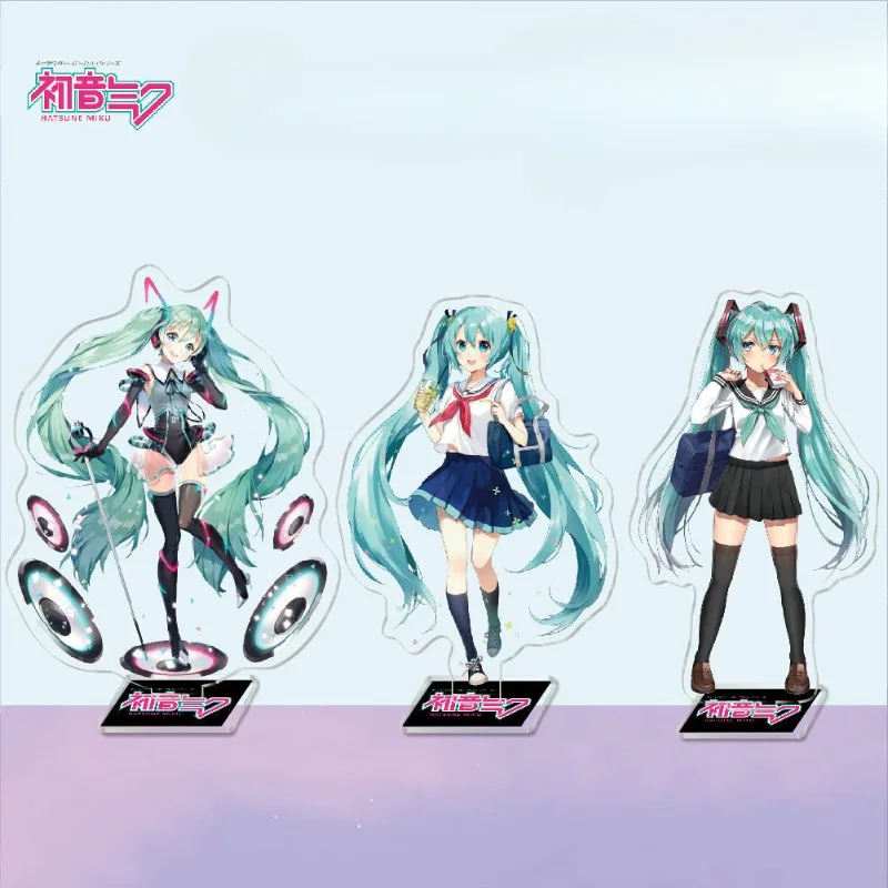 Nieuwe Hatsune Miku Acryl Stand Anime Perifere Cartoon Schattige Desktop Ornamenten Kawaii Geschenken Voor Verjaardagen Van Vrienden Verzamelen Goederen