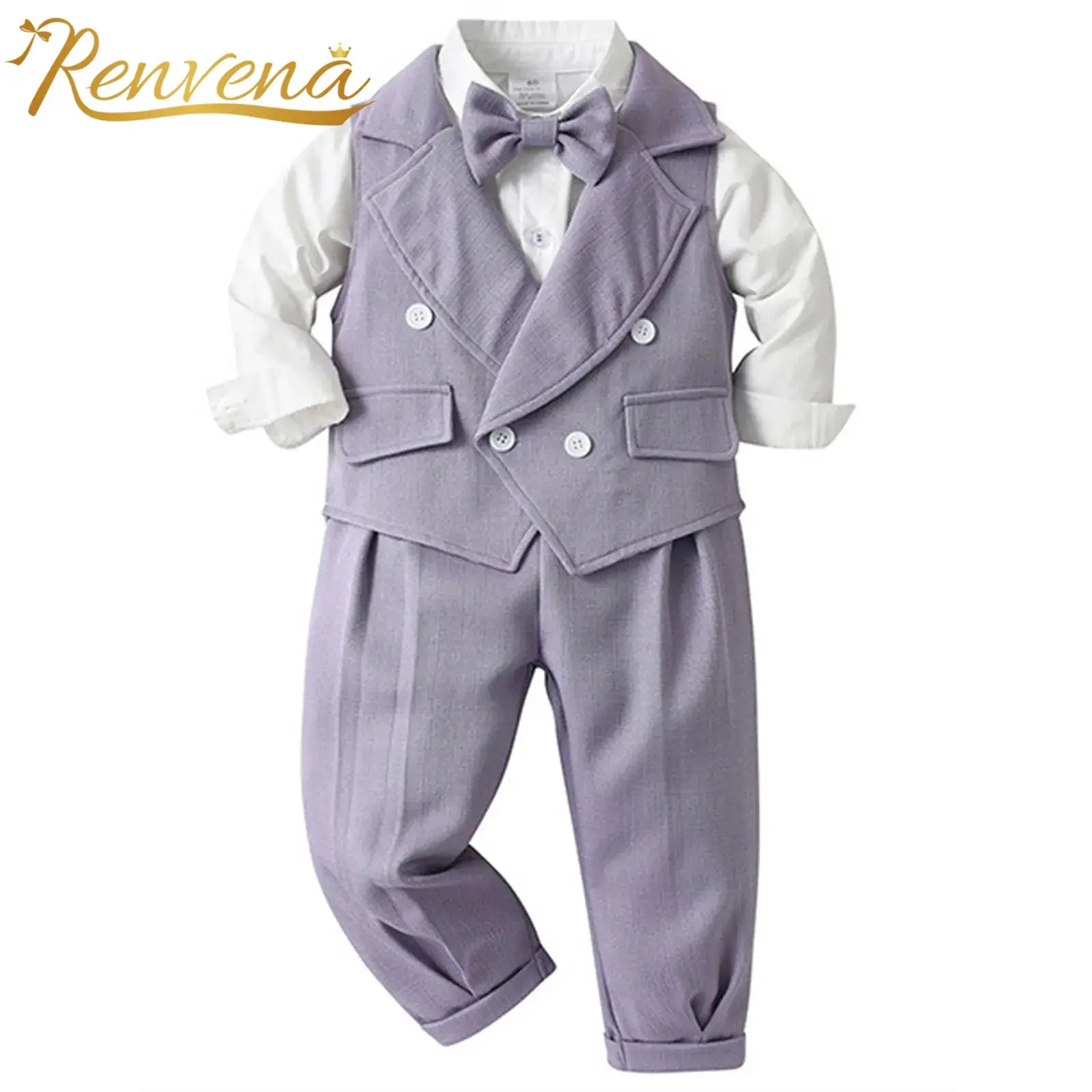 Baby Boys Gentleman Suit Bapti - Baby Boy Suit Set Baptism 评论和价格