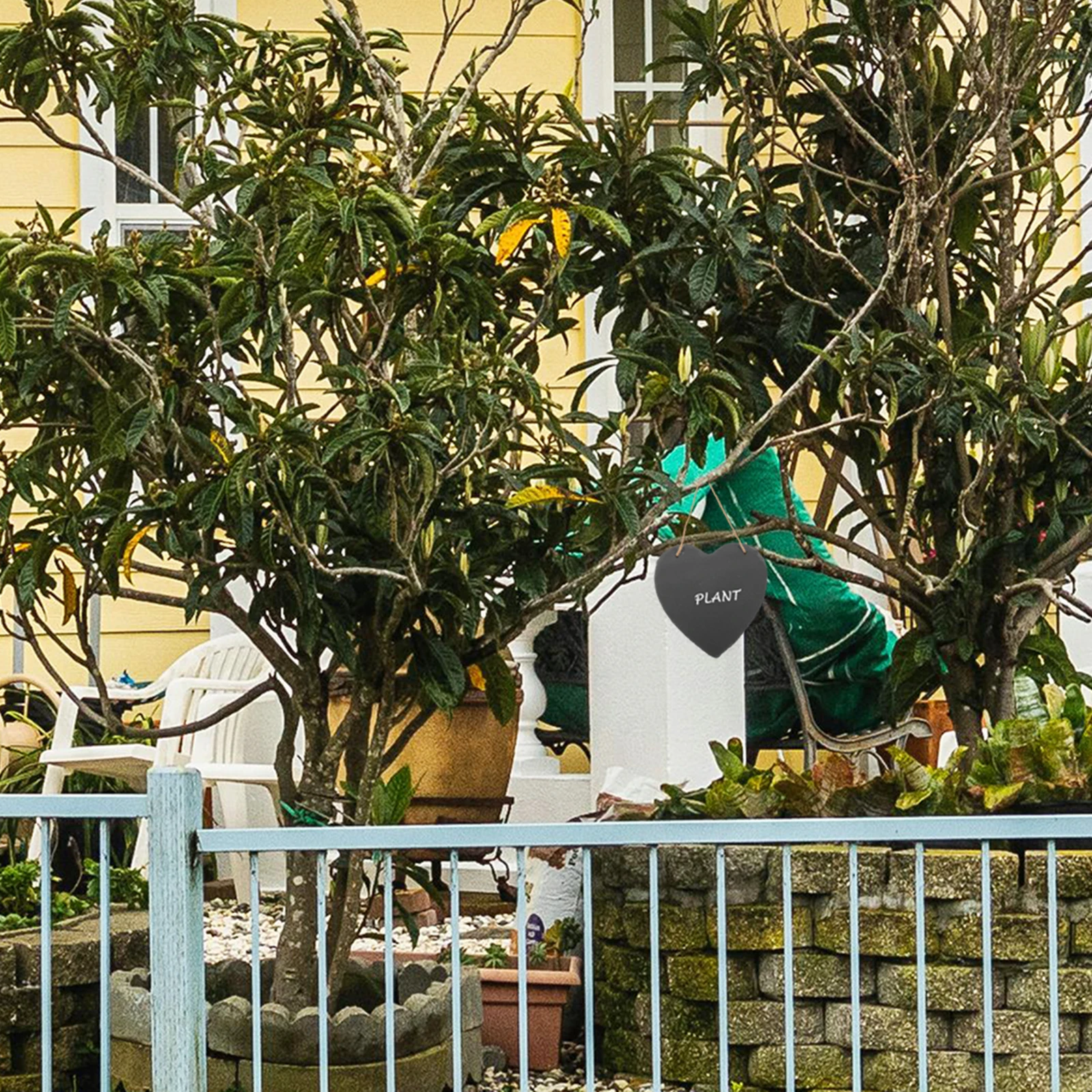 

Heart Shaped Labels 15x15cm Black Garden Plant Markers Double Hole Hanging Tags Food Signs Decorative Chalkboard Outdoor