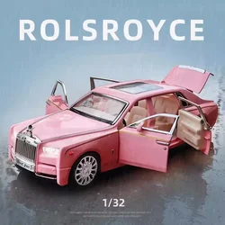 1:32 Rolls-Royce Phantom Alloy Luxy Car Model Simulation Diecasts Metal Toy Sound and Light Car Model Collection Children Gift