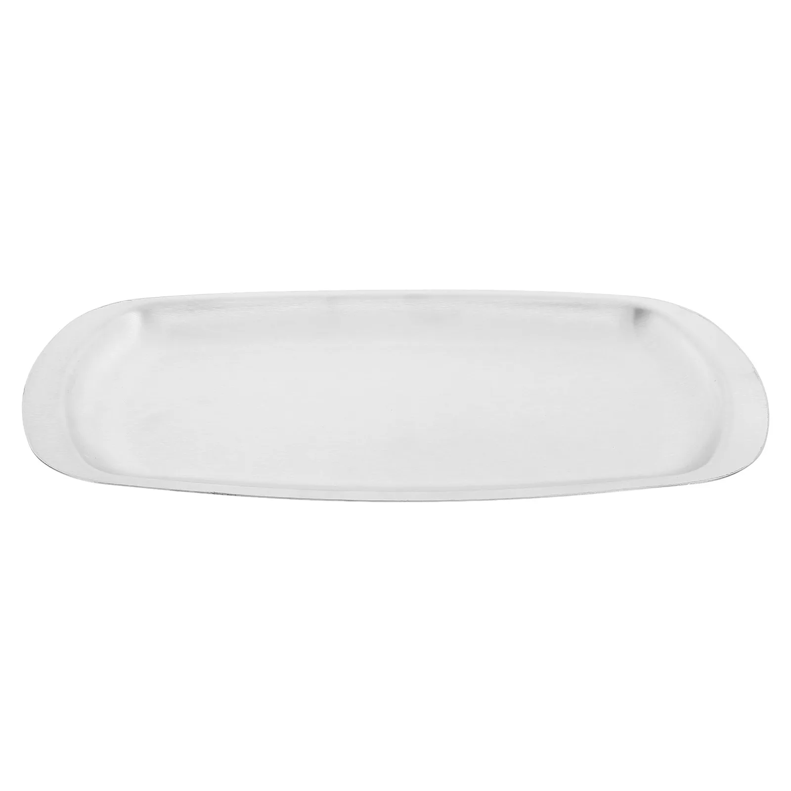 

Korean Bbq Plate Hammered Stainless Steel Serving Dish For Salad Pasta Snack Food Western Dinner Decoration Tableware