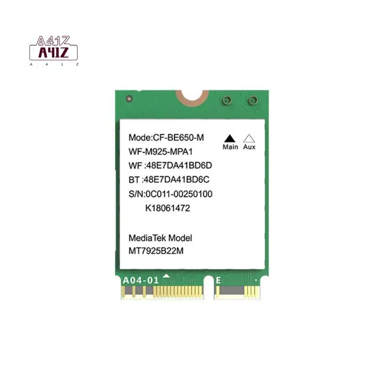 carte-reseau-sans-fil-a41z-wifi-7-cf-be650-m-bluetooth-54-m2-adaptateur-de-carte-sans-fil-6400mbps-pour-ordinateur-portable-wind10-11