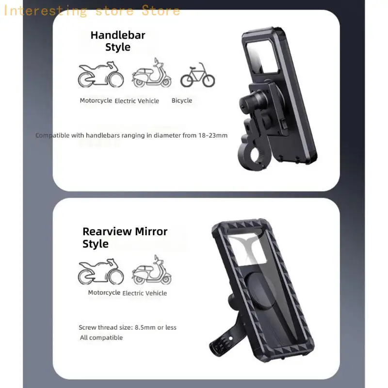 Robuster Motorrad-Handyständer mit vollständig wasserdichtem Schutz und Zugriff auf Touchscreens, Smartphone-Ständer für Fahrer – Detail 3