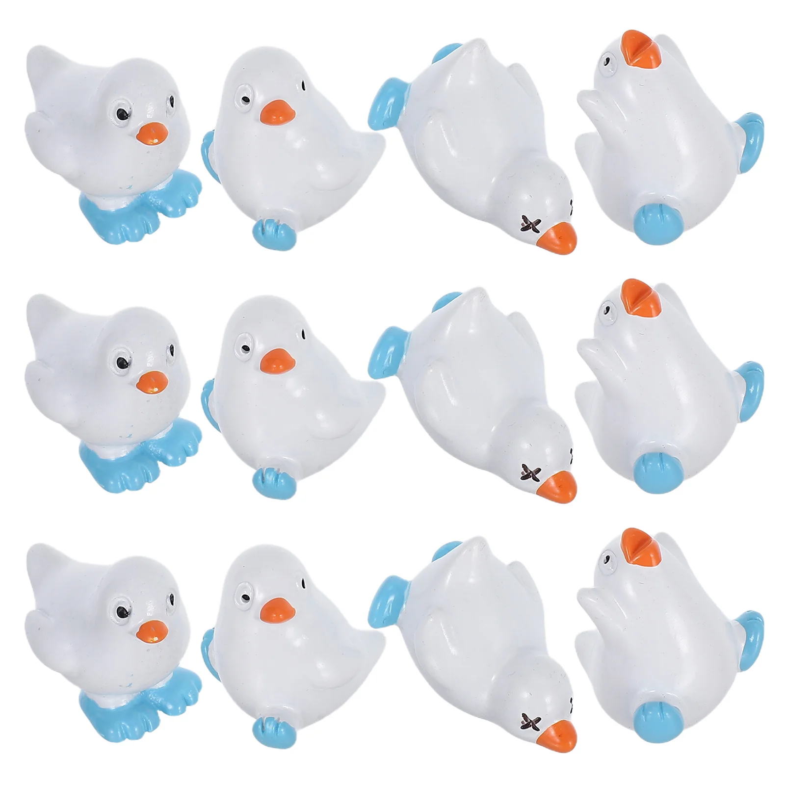 

12 Pcs Mini Landscape Decoration Adorable Bird Figurines Resin Desk Bookshelf nament Tiny Statues Dollhouse Accessories Creative