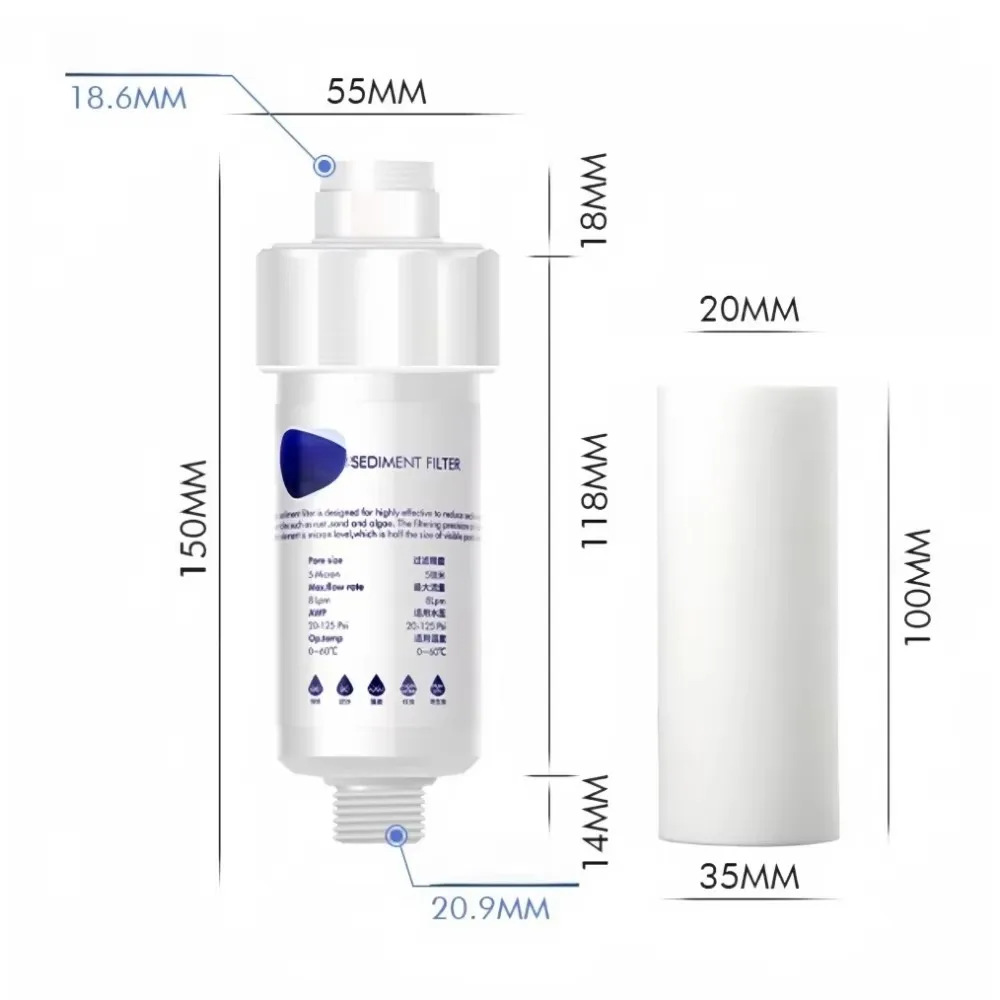 Water Filter Purifier Washing Machine Water Heater Pre-filter Sink Water Filtration Shower Head Filter Bathroom Accessories image 6