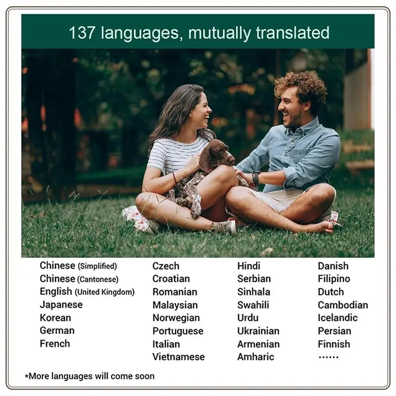 Надежное устройство языкового переводчика T10 Двусторонний перевод в реальном времени с переводчиком на 130 языков для путешествий, изучения бизнеса