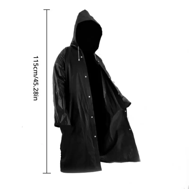 High Quality 1piece EVA Unisex Raincoat Thickened Raincoat Women Waterproof Men Black Camping Waterproof Rainwear Suit