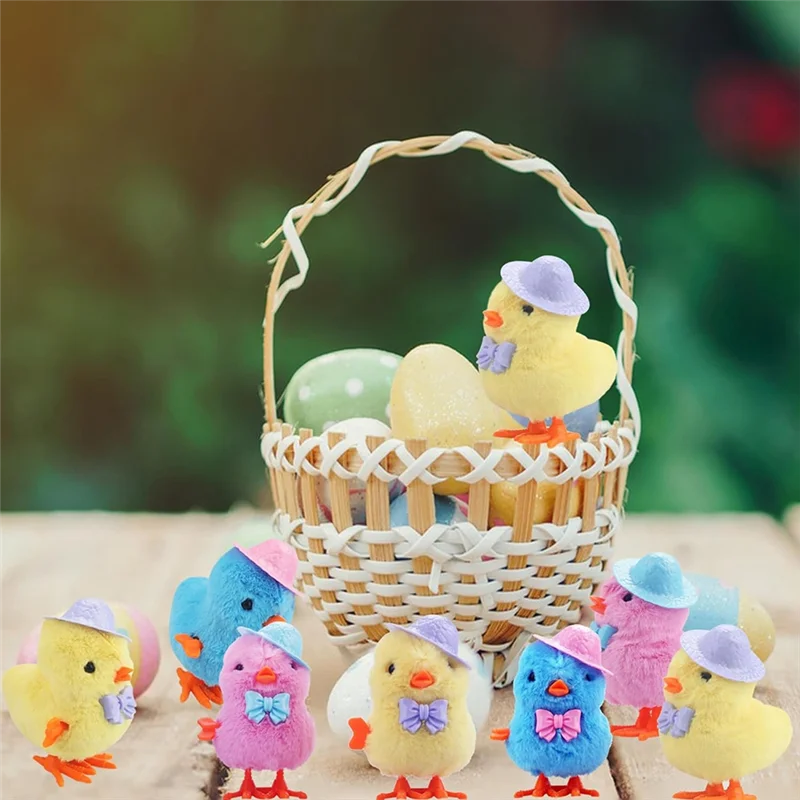 B05B-4Pack Easter Jumping Wind Up Plush  For Toddlers Kids,Hopping For Easter