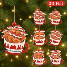 Noel Ahşap Aile Kolye Noel Süslemeleri Ev Için 2025 Navidad Hediye Noel Ağacı Asılı Süsleme Mutlu Yeni Yıl 2026