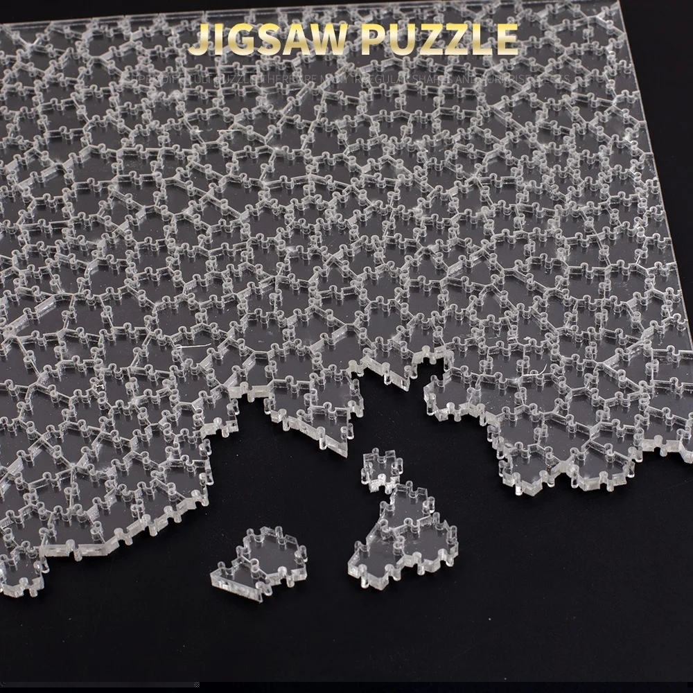 

1000-Piece Acrylic Puzzle - Decrypting 'Shattered Glass Puzzle' with Irregular Galaxy Hell Design, Ten Levels of High Difficulty