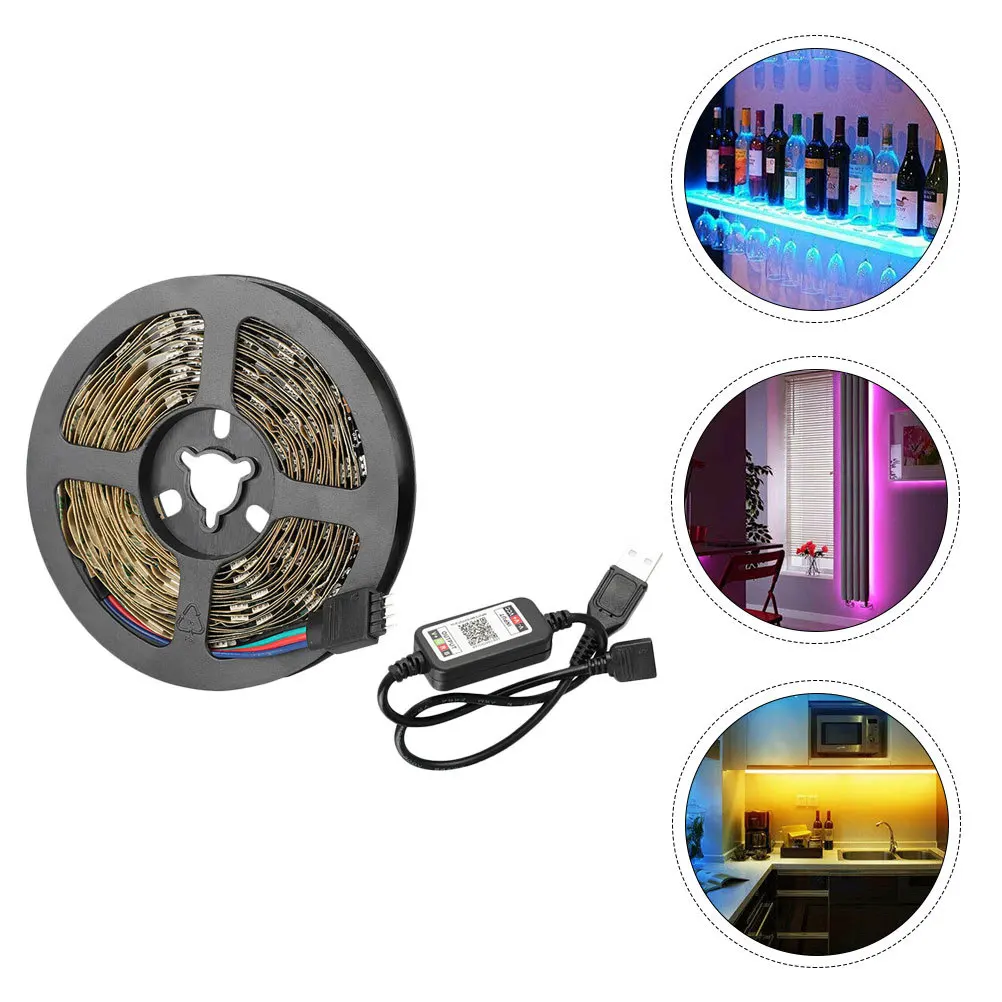 

1 Meter App Controlled Led Strip Light Rgb 16M Colors Dimmable For Backlight Under Cabinet Christmas