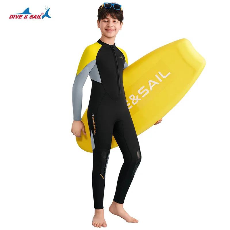 

Kids Wetsuit for Boys Girls 2.5mm Neoprene Front Zip Wet Suits Youth Keep Warm for Cold Water Paddleboarding Snorkeling Surfing