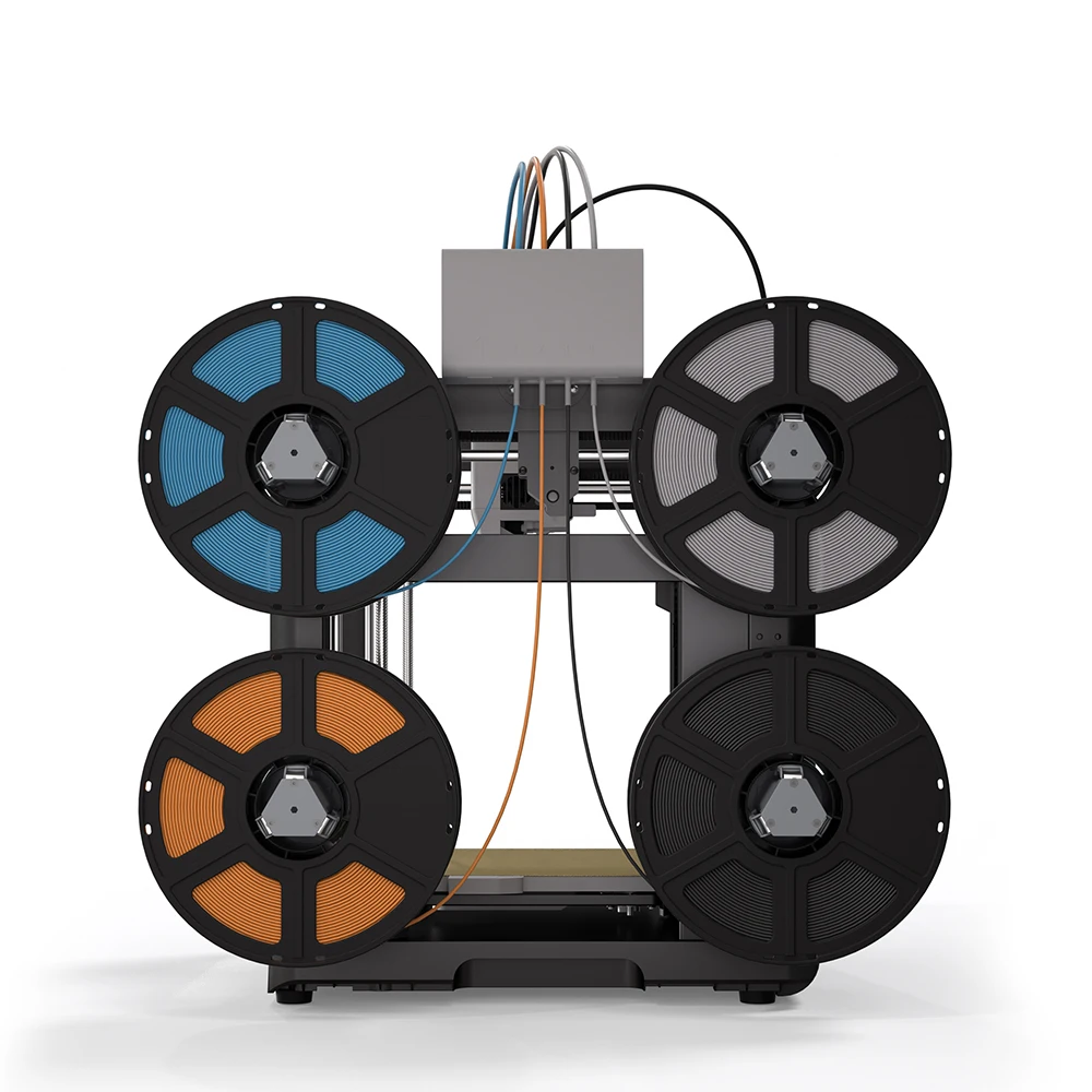 طابعة FLASHFORGE AD5X ثلاثية الأبعاد، نظام خيوط ذكي للطباعة متعدد الألوان، بنقرة واحدة، التحكم في مجموعة التسوية التلقائية