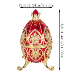 QIFU New Arrive Colourful Easter Faberge Egg Trinket Box Home Decoration for Gift