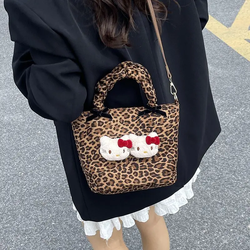 Süße Hallo Kitty Anime Kawaii Sanrio Ins Mode Druck Lagerung Tasche Nette Y2k Ins Mode Große Kapazität Handtasche Geschenke Spielzeug