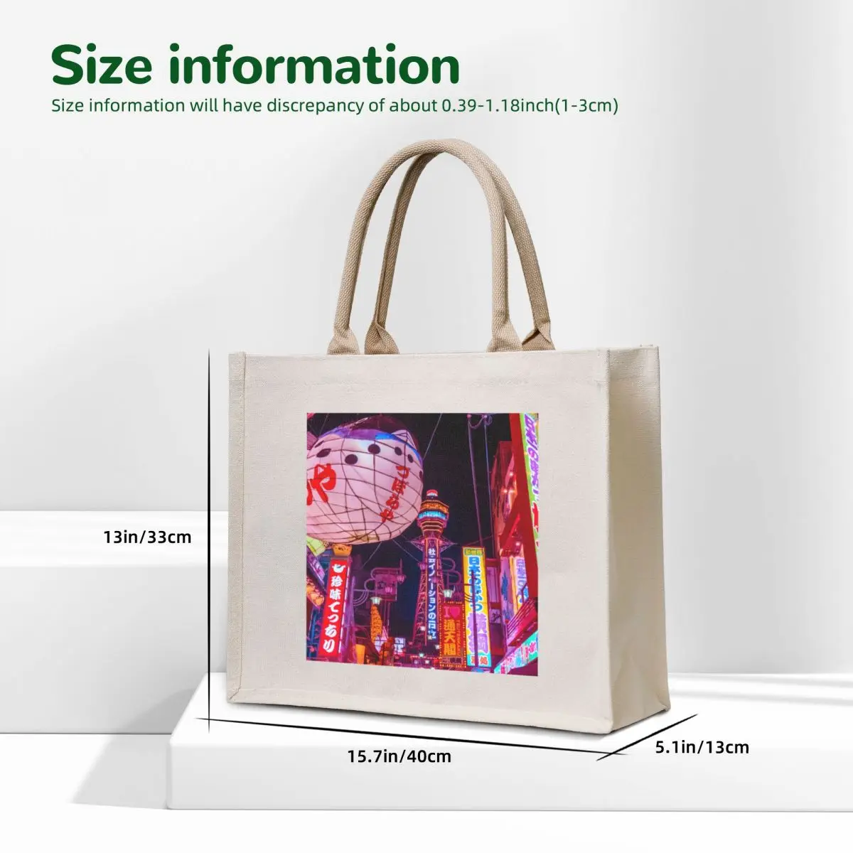 Electric Postcard From Osaka Tote Bag canvas tote tote bag woman Handbags