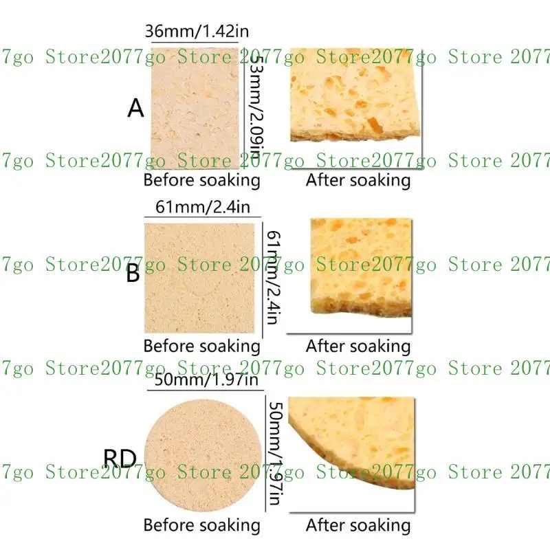 Y1UD 5PCS Soudage Sponge Sponge Sponge Sponge Sponge Sponge