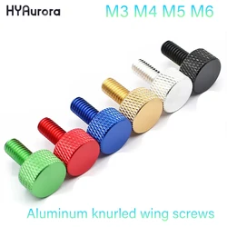 M3 M4 M5 M6 Colored Aluminum Hand Tightening Thumb Screws Knurled Wing Screws Anodized Suitable For DIY Computer Mainframes Side