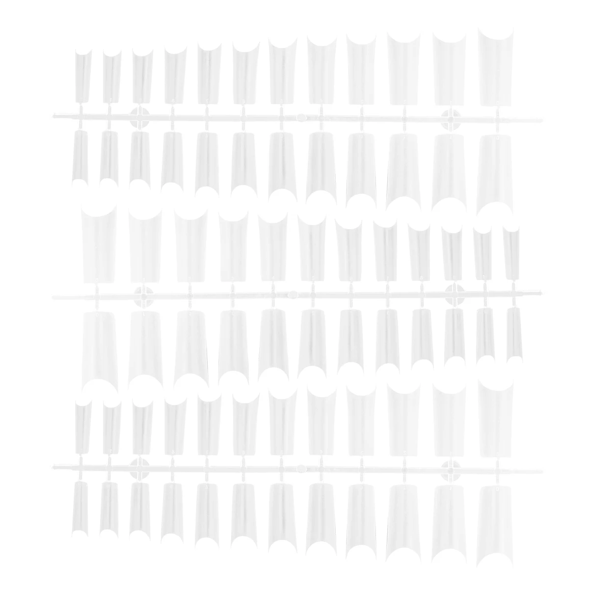 

240 Pcs Nails Art Clear Fake Square Tips Full Cover Manicure Kit Japanese Press on Kits False