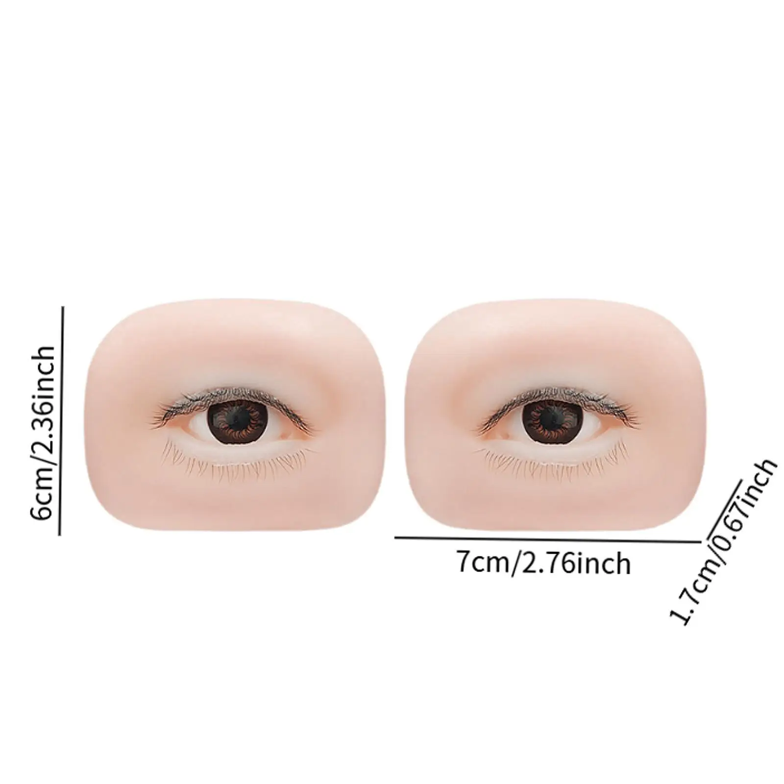 실리콘 가짜 눈 모델, 편리하고 휴대 가능하며, 속눈썹 훈련, 초보자를 위한 인공 눈 보드 연습, 예술가 가정용