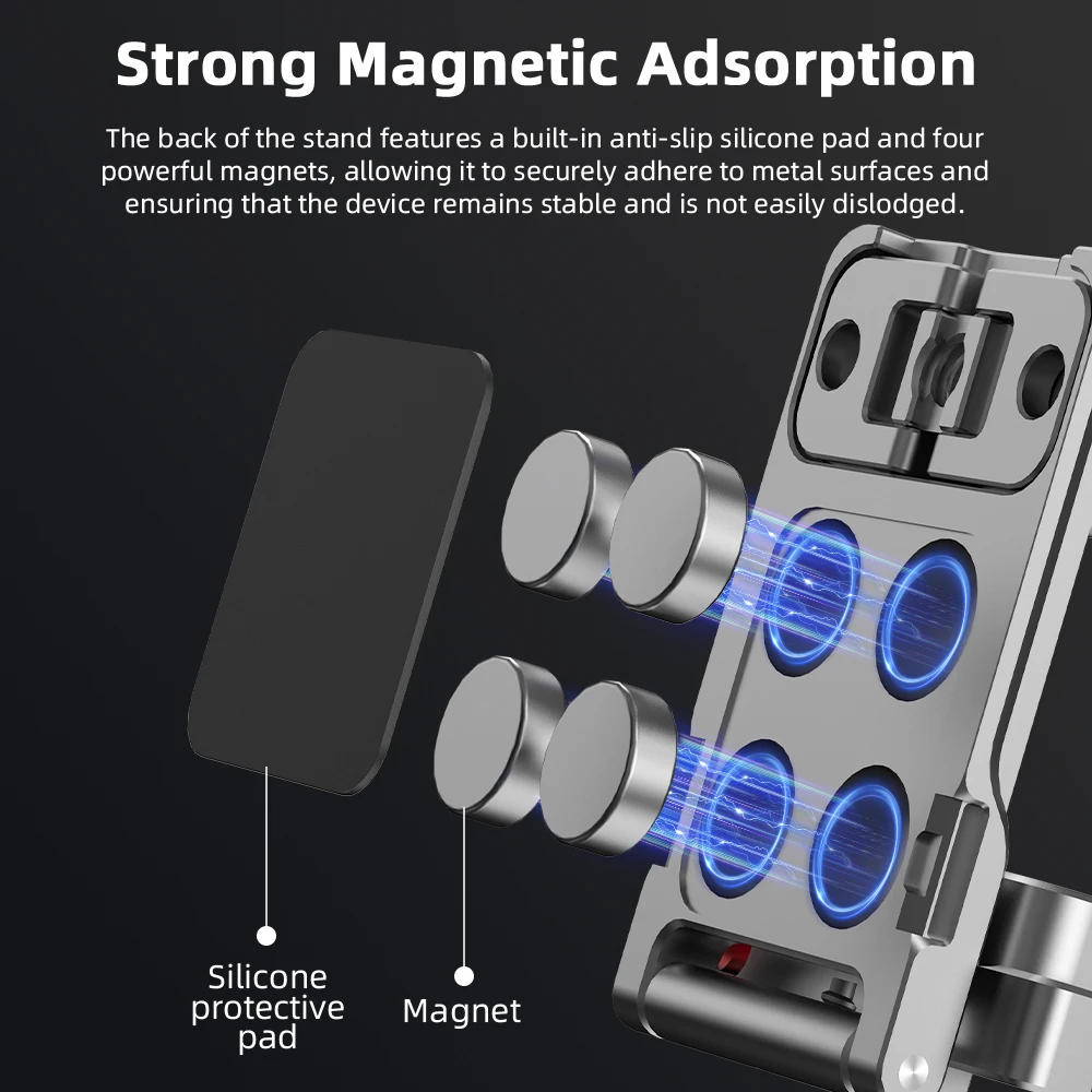 Ramka adaptera magnetycznego BRDRC do kamery DJI Osmo Pocket 3, uchwyt rozszerzający, podstawa montażowa na biurko, akcesoria do nagrywania wideo Vlgo — zdjęcie 5