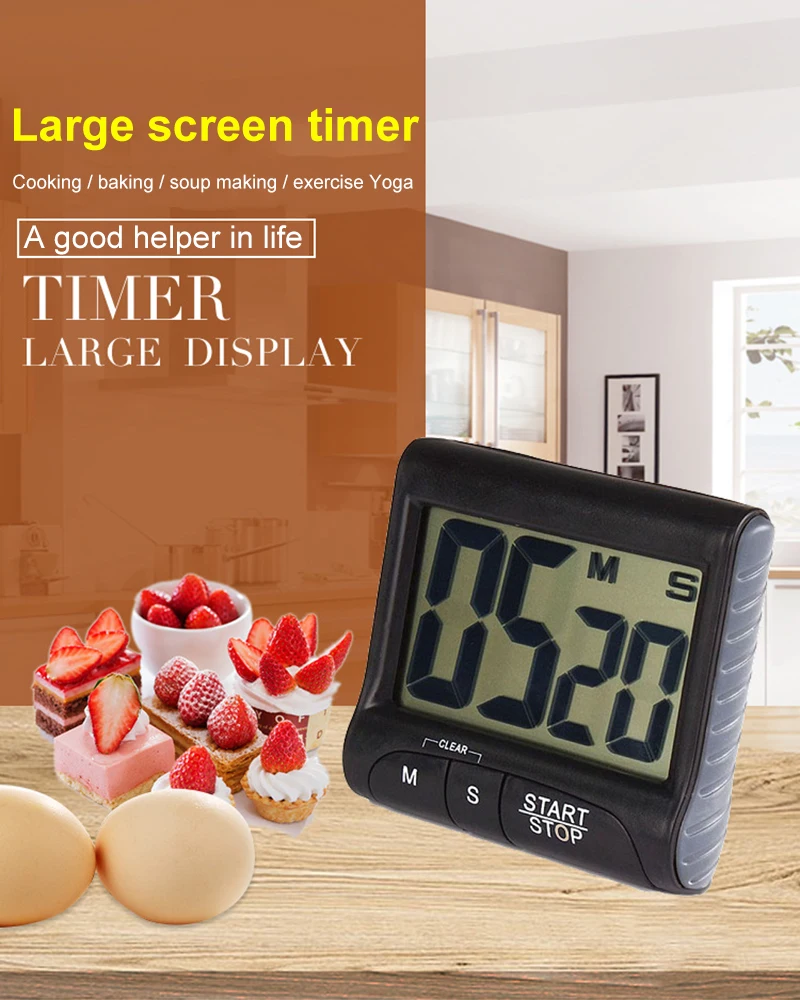 Kitchen Timer Digital Timer Manual Countdown Alarm Clock Mechanical Shower Timer Cooking Minuteur Stopwatch Kitchen Gadget