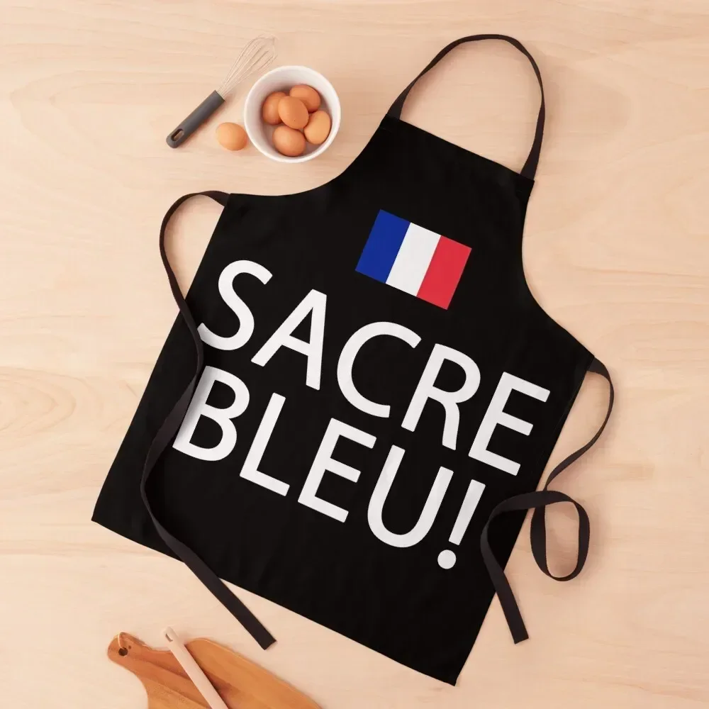 

Funny French Flag - France Ancestry - Sacre Bleu Apron Women's Dresses Woman Kitchens Barista Apron