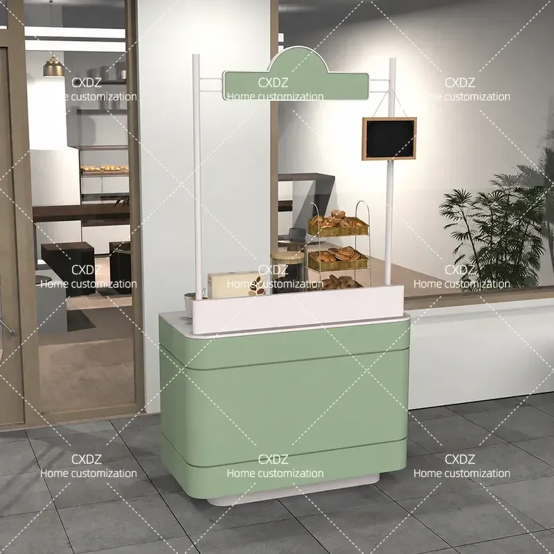 Yanhui reception desk, simple and modern restaurant guide desk, tea table, snack table, welcome desk, stainless steel